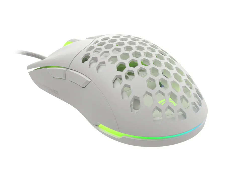 Genesis herní optická myš KRYPTON 750/RGB/8000 DPI/Herní/Optická/8 000 DPI/Drátová USB/Bílá