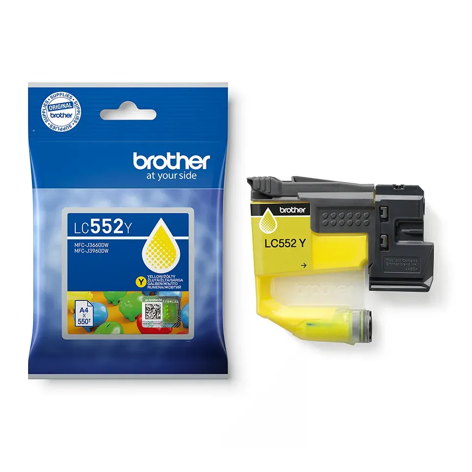 Brother LC-552Y (inkoust yellow, 550 str.)