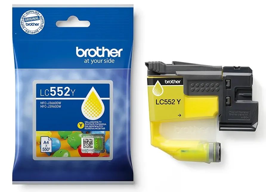 Brother LC-552Y (inkoust yellow, 550 str.)