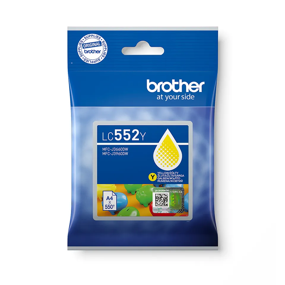 Brother LC-552Y (inkoust yellow, 550 str.)