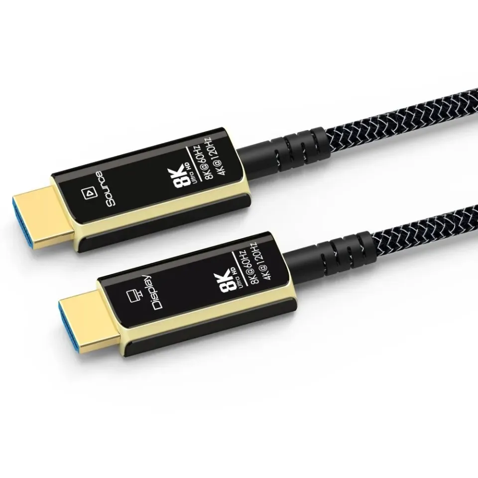 PremiumCord Ultra High Speed HDMI 2.1 optický fiber kabel 8K@60Hz,zlacené 15m