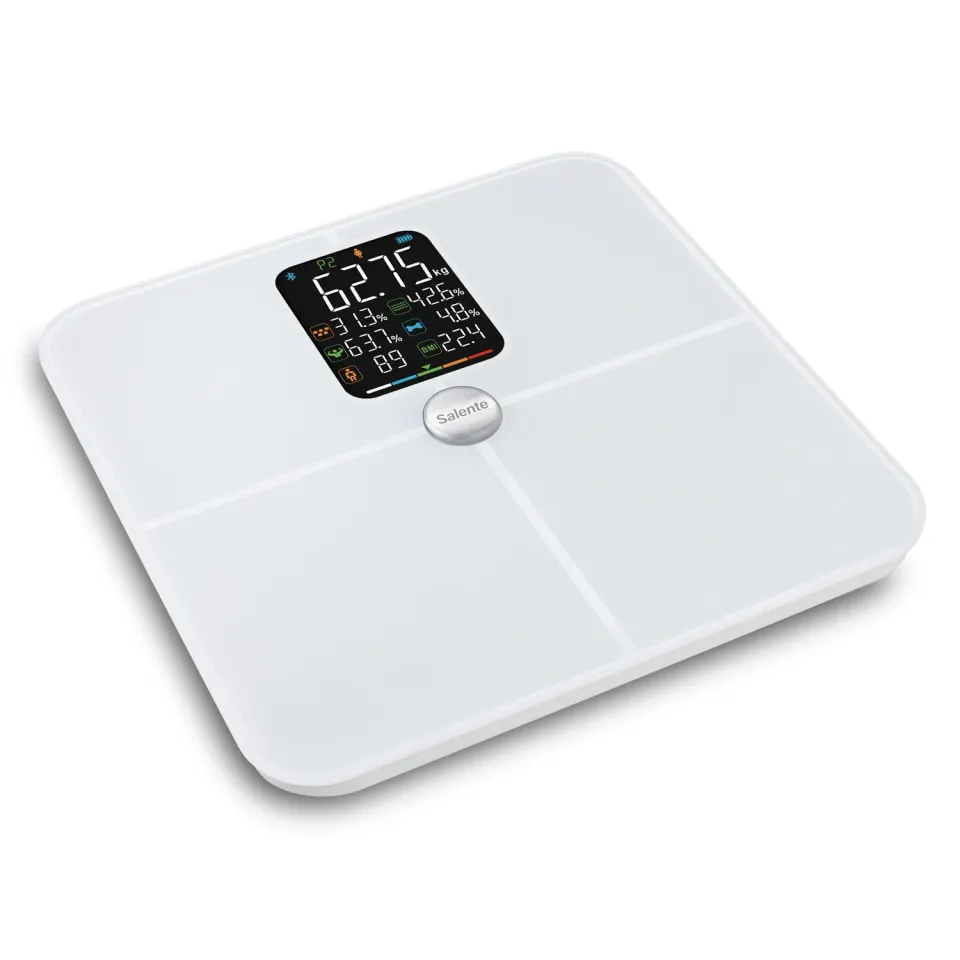 Salente BodyFit, chytrá osobní diagnostická fitness váha, Bluetooth, bílá