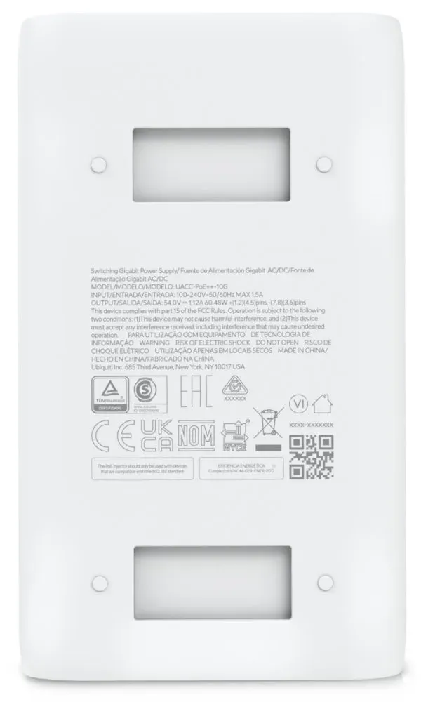 Ubiquiti UACC-PoE++-10G, 10G PoE++ Adapter (60W)