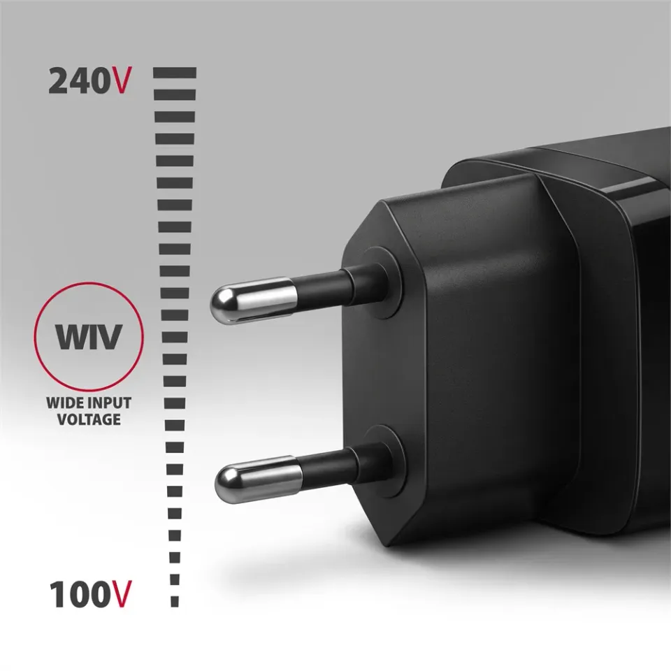 AXAGON ACU-PQ33, GaN nabíječka do sítě 33W, USB-A + USB-C, PD3.0/PPS/QC4+/SFC2.0/Apple, černá