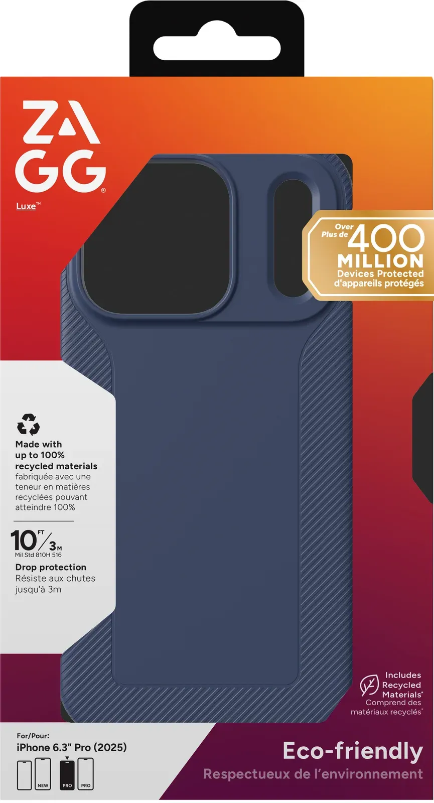 ZAGG Ochranný kryt Luxe Snap pro Apple iPhone 17 Pro - tmavě modrý