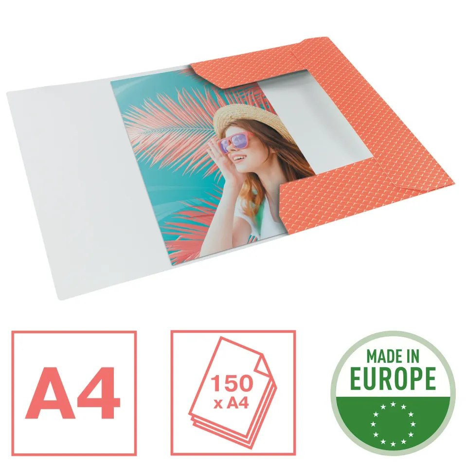 Esselte desky na dokumenty Colour'Breeze, kartonové, korálová