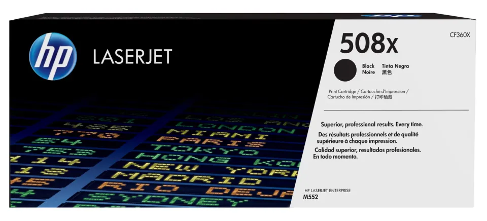 HP CF360X black toner č.508X velký cca 12500 str. (HP CLJ M552, M553, černá, ColorSphere 3 Jetintelligence )