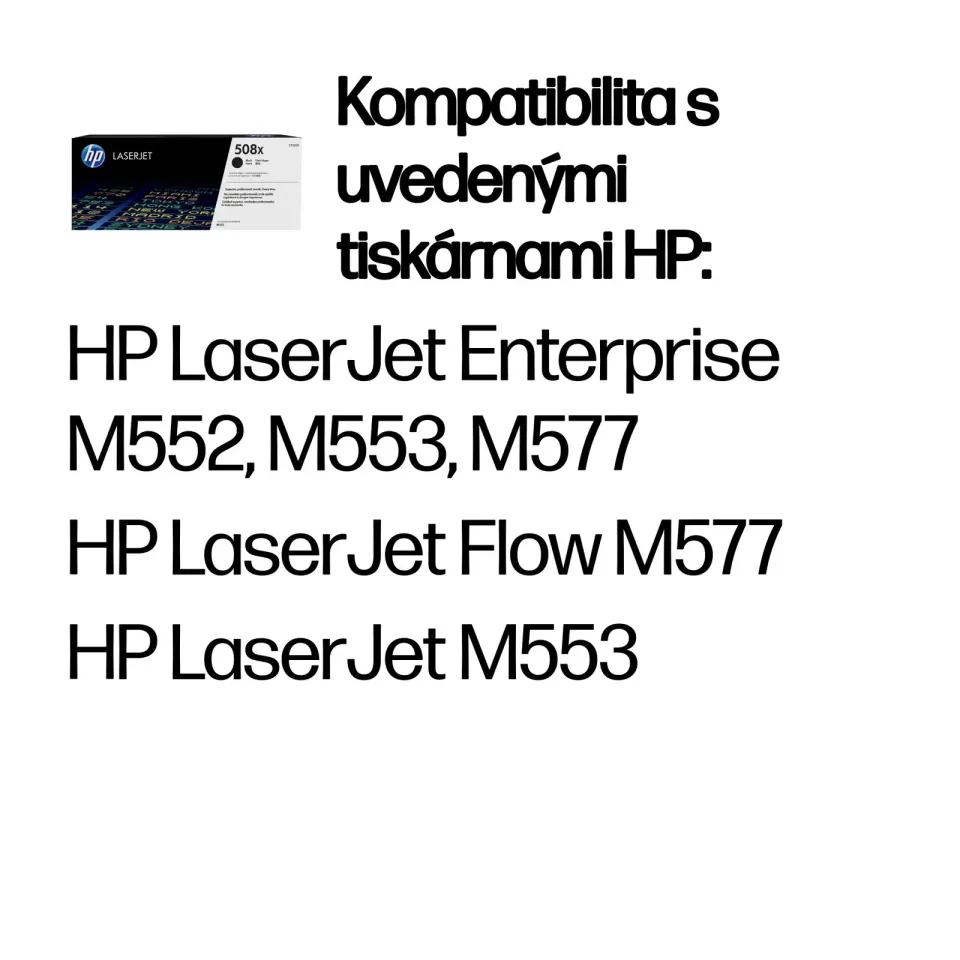 HP CF360X black toner č.508X velký cca 12500 str. (HP CLJ M552, M553, černá, ColorSphere 3 Jetintelligence )