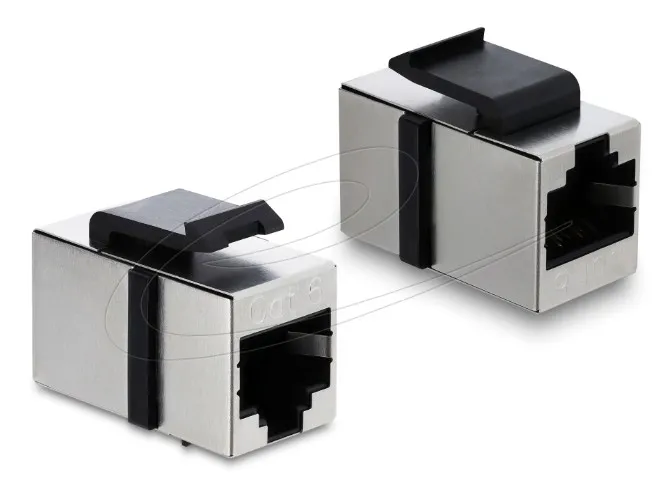 Delock Modul Keystone, spojka ze zásuvky RJ45 na zásuvku RJ45, Cat.6 stíněná, ko