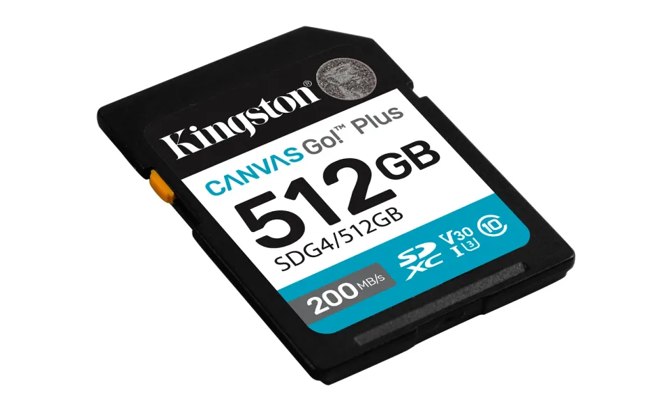 KINGSTON 512GB SDXC Canvas Go Plus Gen4 200MB/s C10 UHS-I U3 V30