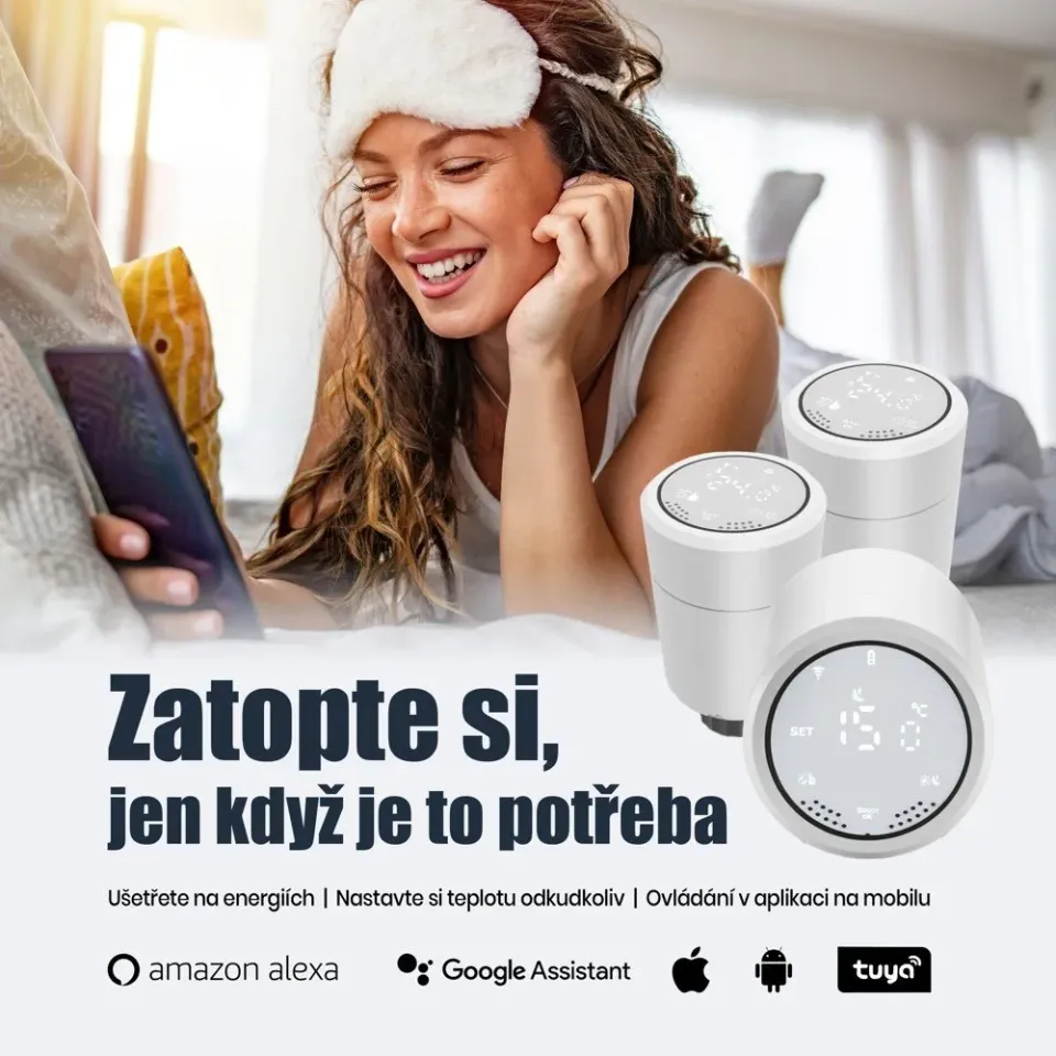 IMMAX NEO SMART termostatická hlavice Zigbee 3.0, TUYA