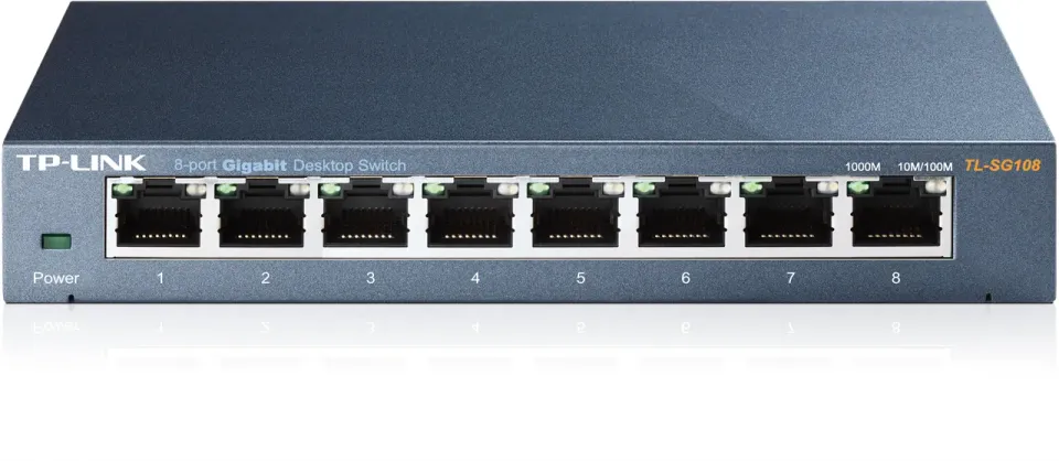 TP-Link switch TL-SG108 (8xGbE, fanless)