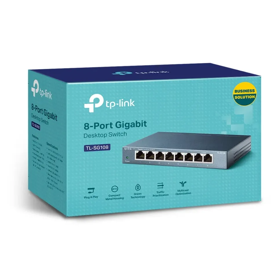 TP-Link switch TL-SG108 (8xGbE, fanless)