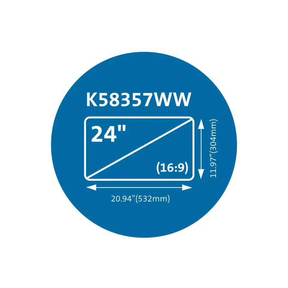 Kensington MagPro pro monitor 24“ (16:9), dvousměrný, magnetický, odnímatelný