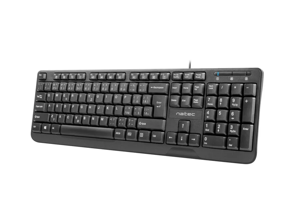 Natec Trout/Drátová USB/CZ-SK layout/Černá