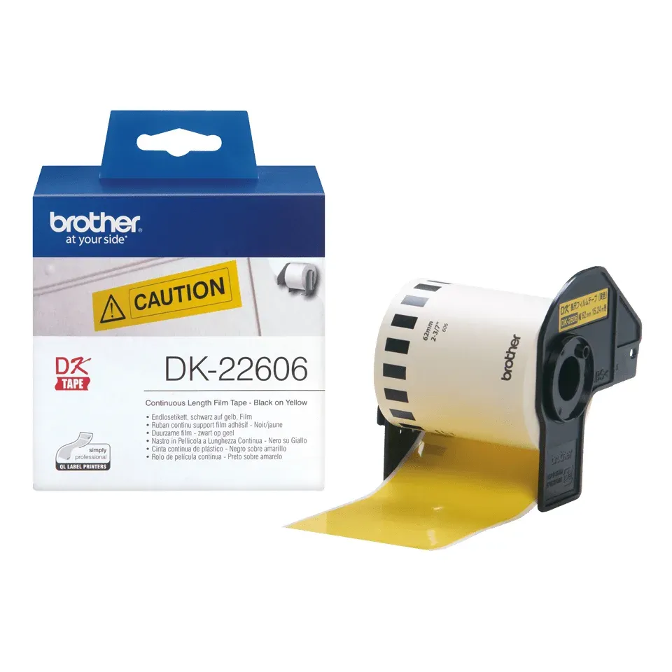 Brother - DK-22606 (žlutá filmová role 62mm x 15,24m)