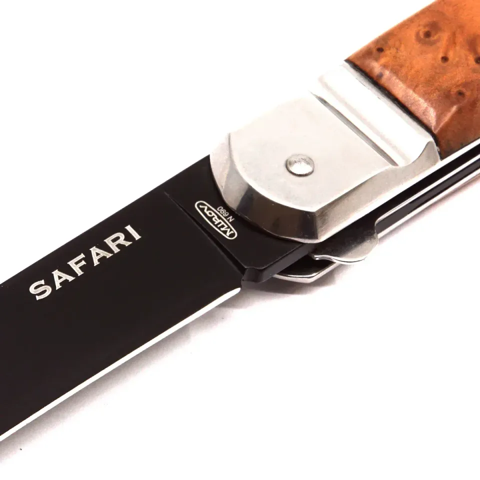 Lovecký zavírací nůž SAFARI HUNTER 2dílný s pilkou - střenka dřevo 230-BD-2/K SAFARI