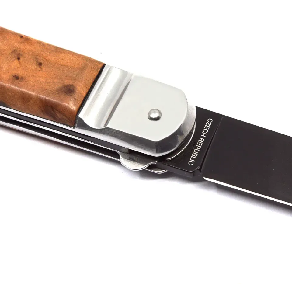 Lovecký zavírací nůž SAFARI HUNTER 2dílný s pilkou - střenka dřevo 230-BD-2/K SAFARI