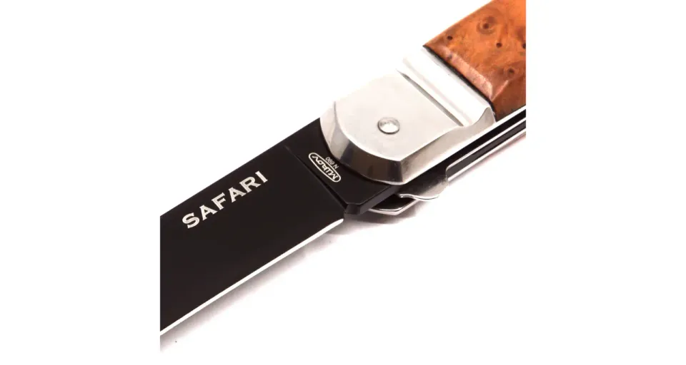 Lovecký zavírací nůž SAFARI HUNTER 2dílný s pilkou - střenka dřevo 230-BD-2/K SAFARI