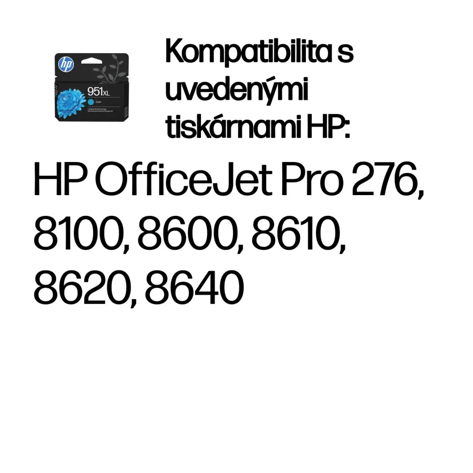 HP CN046AE originální náplň azurová č.951XL velká (cca 1500 stran, cyan, pro OJ 8100, 8600)