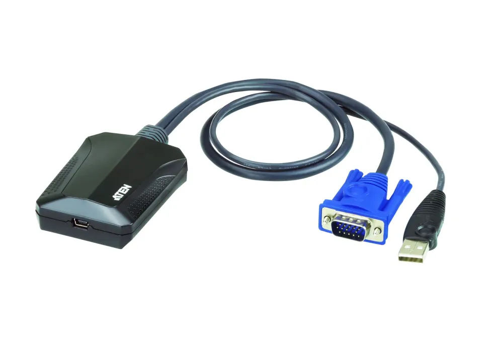 Aten CV211CP-AT Laptop USB KVM Console Crash Cart Adapter IT Kit