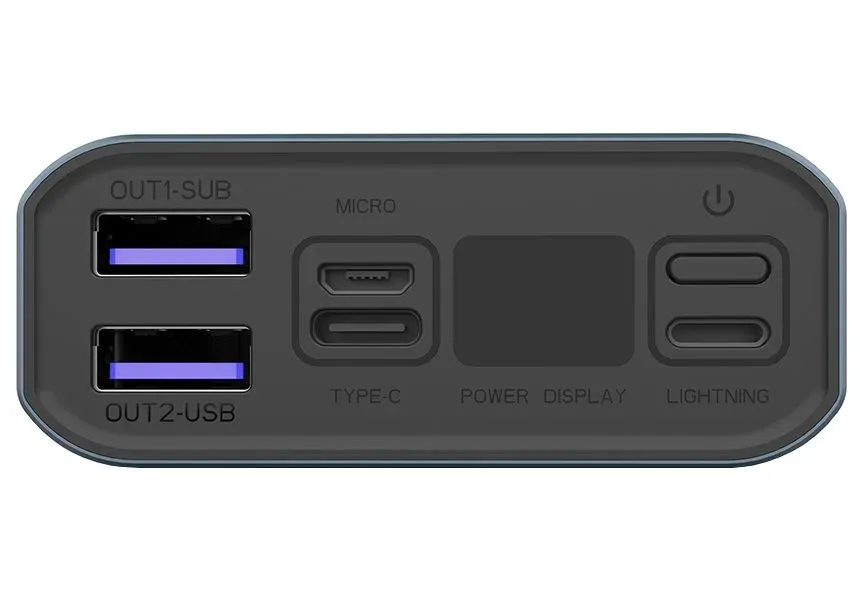 COLORWAY powerbanka/ 20 000mAh/ 2x USB QC3.0/ USB-C Power Delivery 20W/ Lighting/ LED/ Micro-USB/ Šedivá