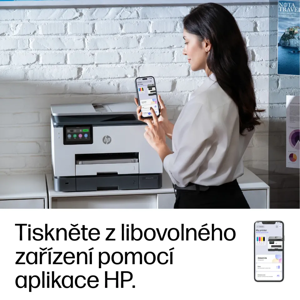 HP Officejet Pro 9132e All-in-One MFP A4 USB+LAN RJ45+WIFI duplex ADF (22/18 stran/min, multifunkce tiskárna/kopírka copy/scanner/fax), Instant Ink, HP+