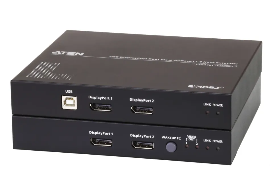ATEN USB DisplayPort Dual View HDBaseT 2.0 KVM Extender (4K@100 m)
