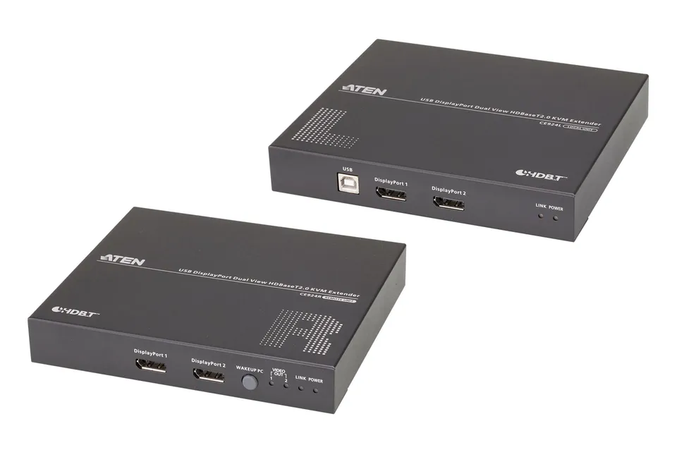 ATEN USB DisplayPort Dual View HDBaseT 2.0 KVM Extender (4K@100 m)