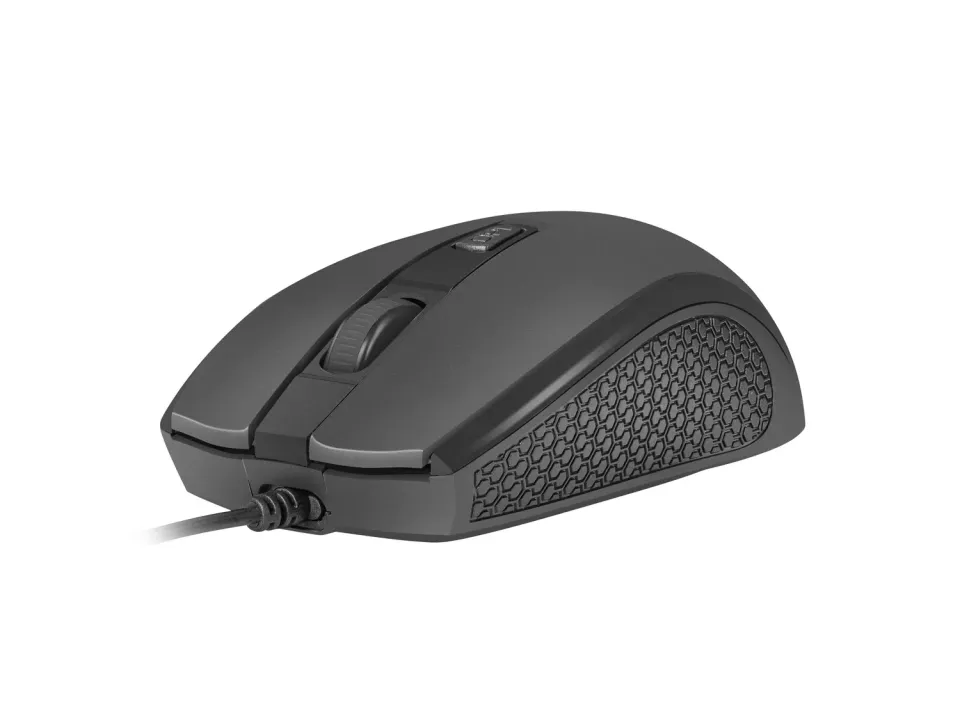 Natec optická myš HOOPOE 2/1600 DPI/Kancelářská/Optická/1 600 DPI/Drátová USB/Černá