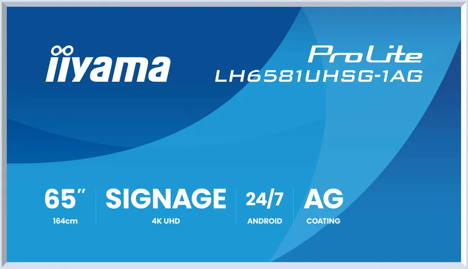 65" iiyama LH6581UHSG-1AG:VA, 4K UHD,frame