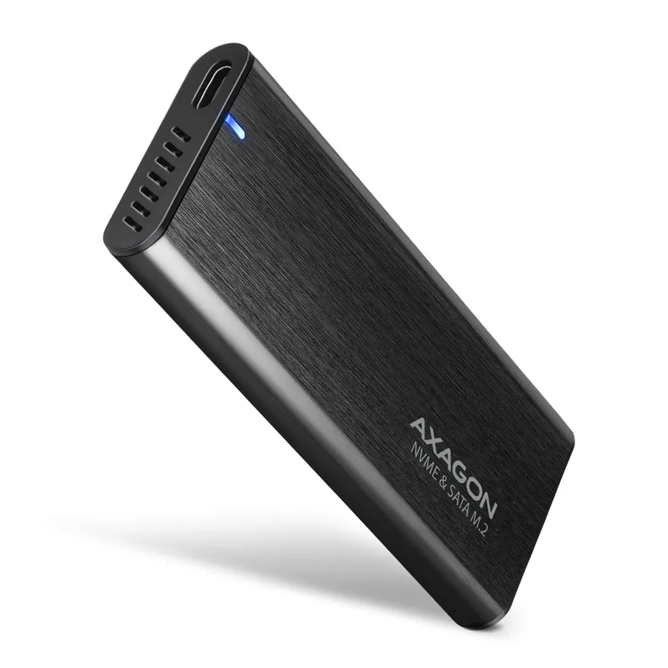 AXAGON EEM2-SB2 SUPERSPEED+ USB-C - M.2 NVME & SATA SSD RAW BOX Externí USB-C 3.
