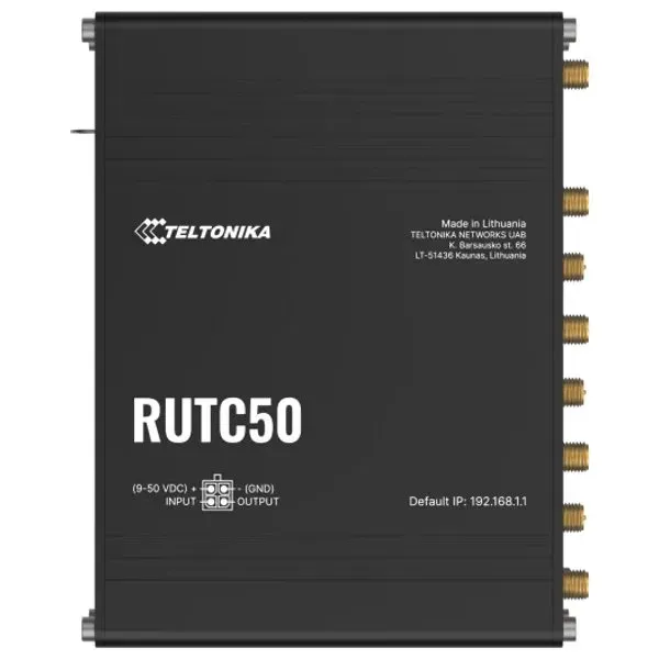 Teltonika RUTC50 průmyslový router, 5G, Dual SIM, WiFi 6