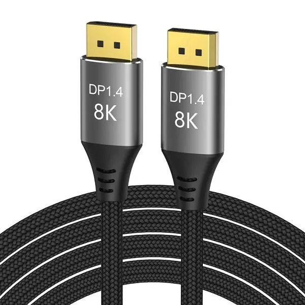 PremiumCord DisplayPort 1.4 přípojný kabel 32,4Gbit/s, rozlišení 8K, kovové a zl