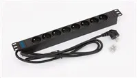 TRITON 19" rozvodný panel 8x230V ČSN - 2m, černý