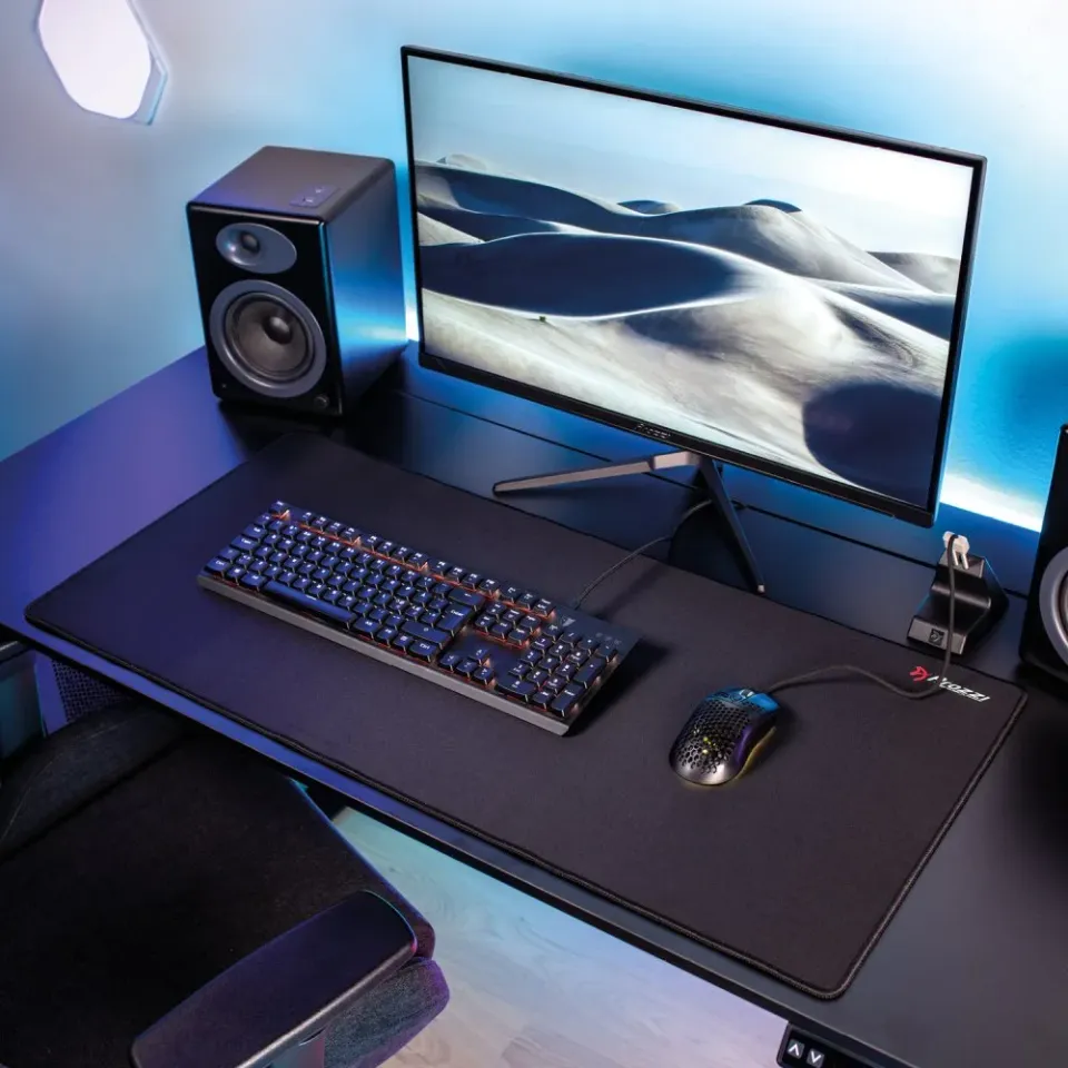 AROZZI ZONA Mousepad XL Pure Black/ XL podložka na stůl/ 900x420x4 mm/ voděodolná