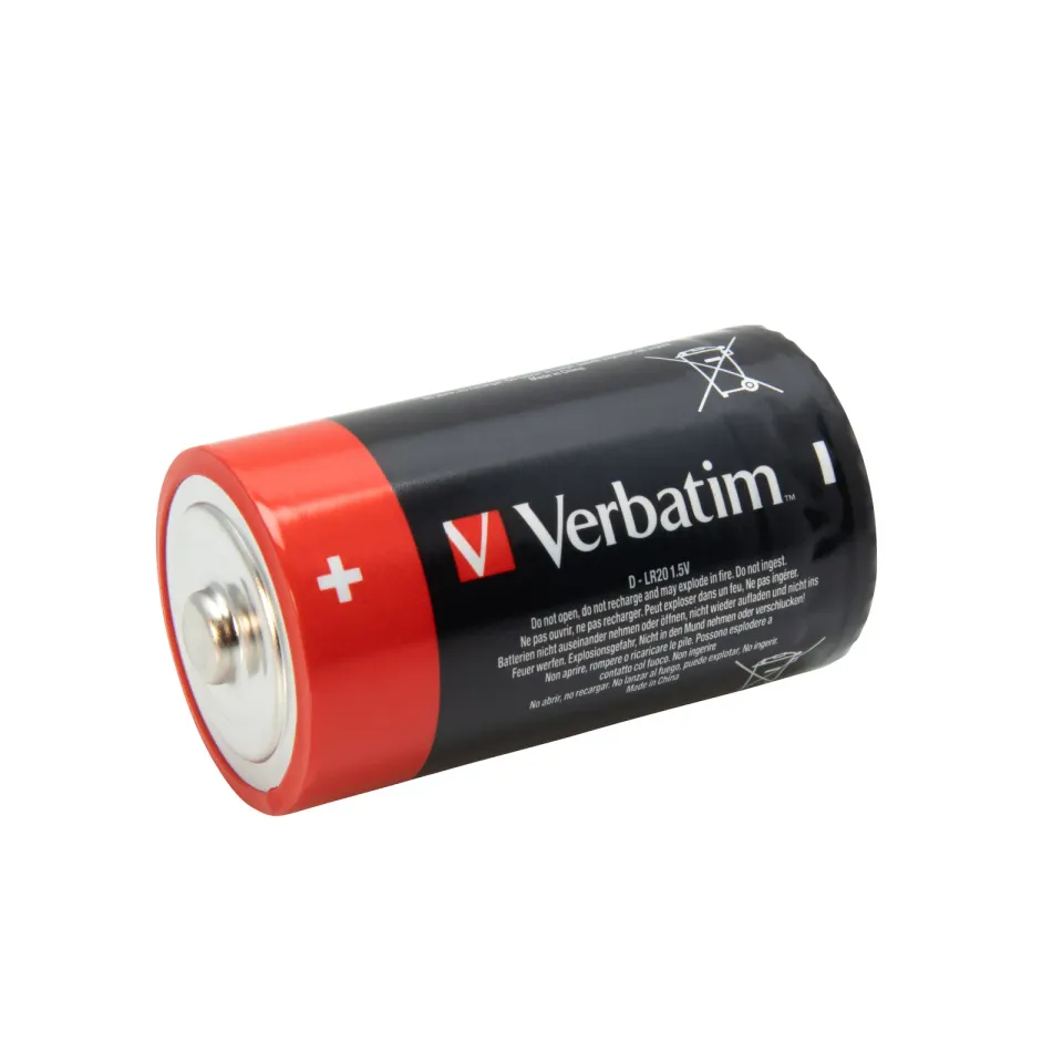 VERBATIM Alkalické baterie D, 2 PACK / LR20
