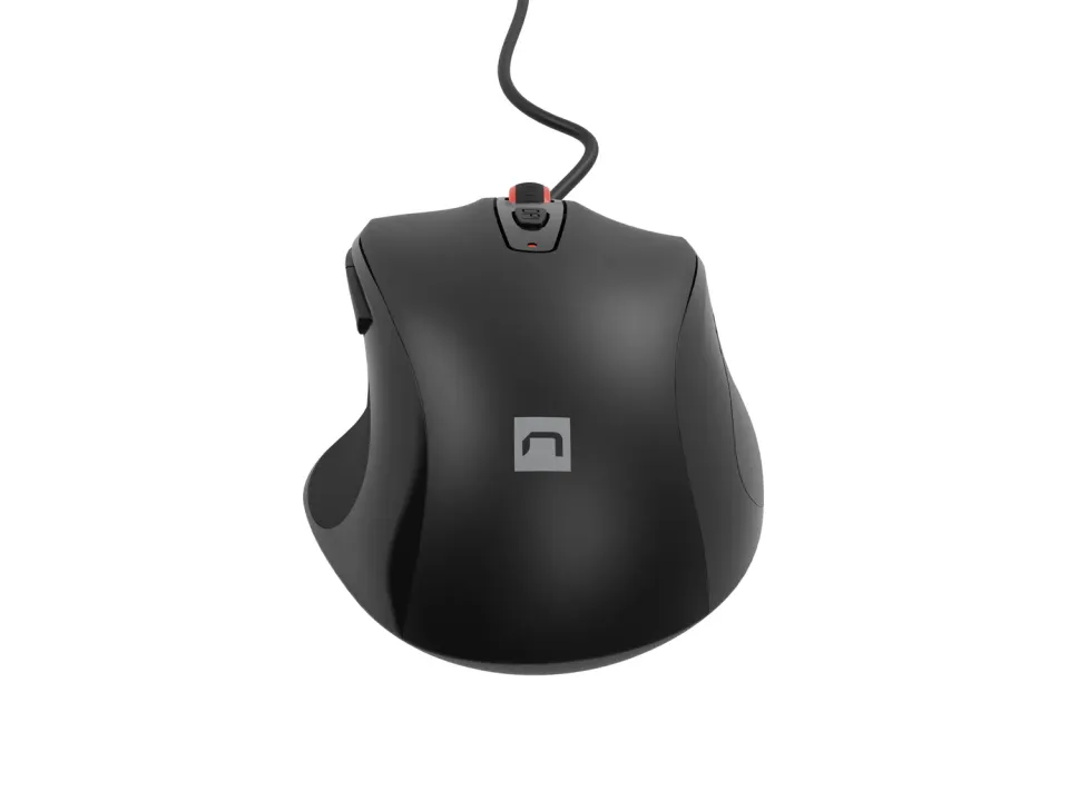 Natec optická myš PIGEON 2/4 000 DPI/Kancelářská/Optická/4 000 DPI/Drátová USB/Černá