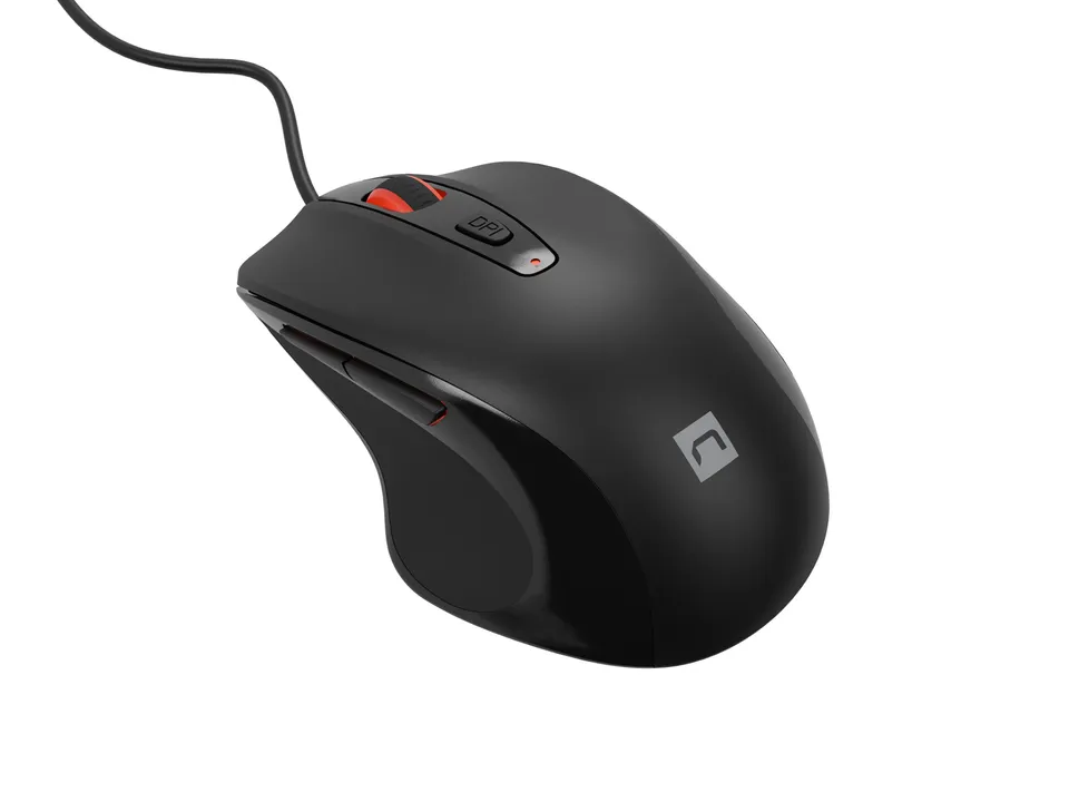 Natec optická myš PIGEON 2/4 000 DPI/Kancelářská/Optická/4 000 DPI/Drátová USB/Černá