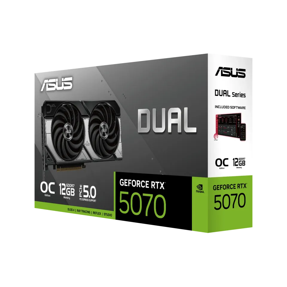 ASUS vga DUAL-RTX5070-O12G (GeForce RTX 5070 OC Edition 12GB GDDR7)