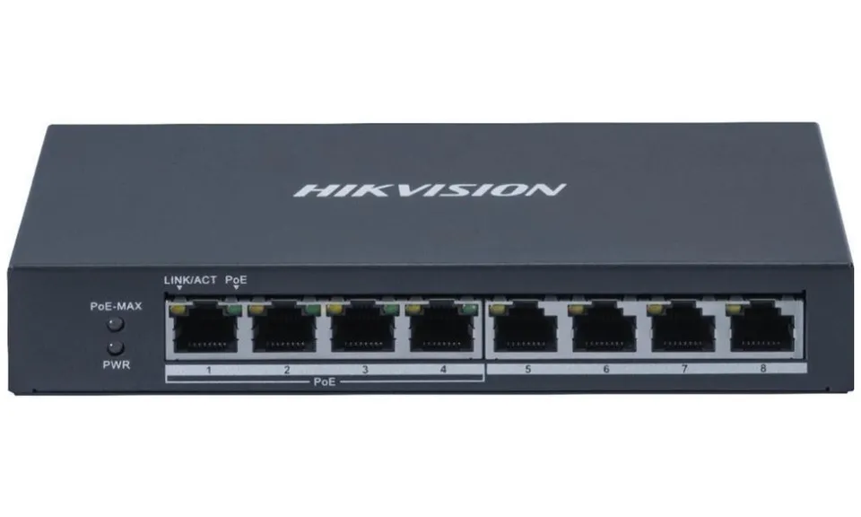 Hikvision DS-3E0508P-O - Switch 8x 10/100/1000Mbit (4x Gb PoE), 60W
