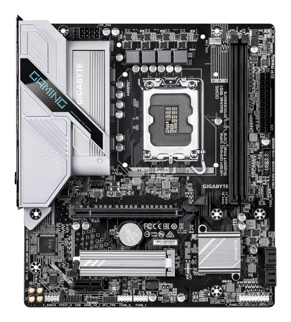 GIGABYTE MB Sc LGA1851 H810M GAMING WIFI6, Intel H810, 2xDDR5, 1xDP, 1xHDMI, WiFi, mATX