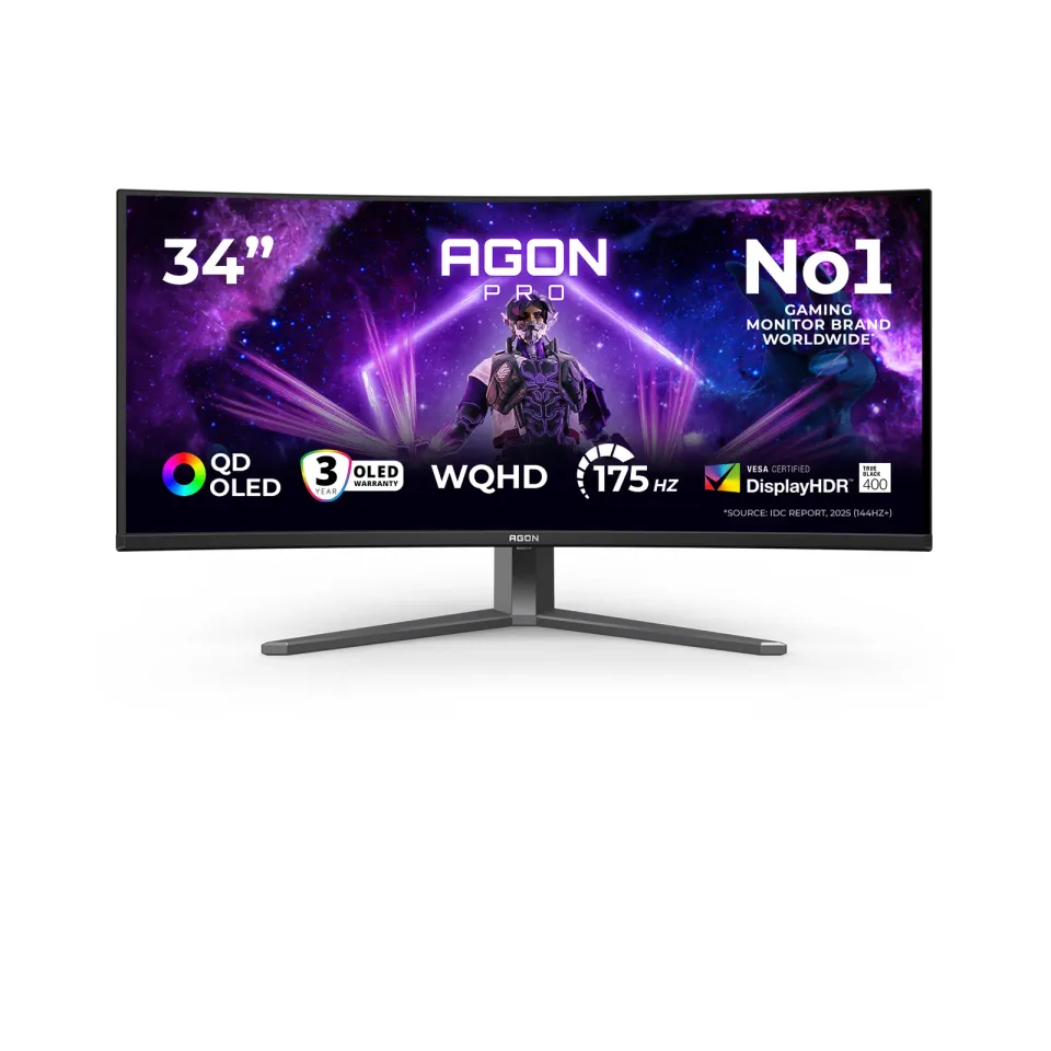 AOC AGON PRO/AG346UCD/34"/QD-OLED/3440x1440/175Hz/0,03ms/Black/3R