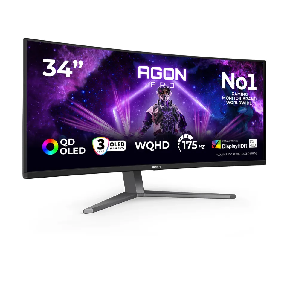 AOC AGON PRO/AG346UCD/34"/QD-OLED/3440x1440/175Hz/0,03ms/Black/3R