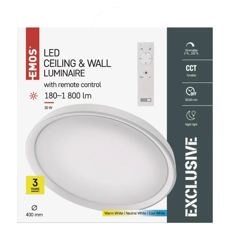 LED přisazené svítidlo,30W,stmívání,změna CCT