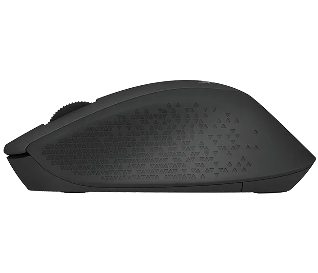 Logitech M280/Ergonomická/Optická/Pro praváky/1 000 DPI/Bezdrátová USB/Černá