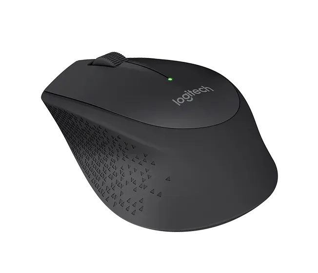 Logitech M280/Ergonomická/Optická/Pro praváky/1 000 DPI/Bezdrátová USB/Černá