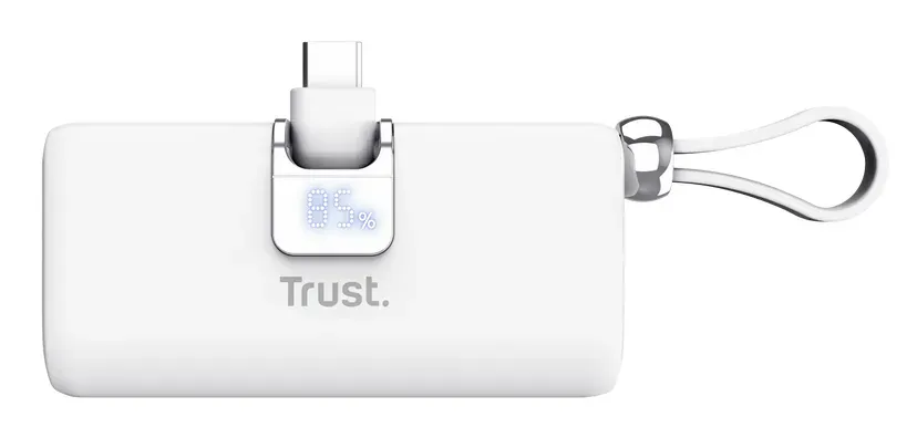 TRUST powerbanka PACTO 5000 PD POCKET, bílá