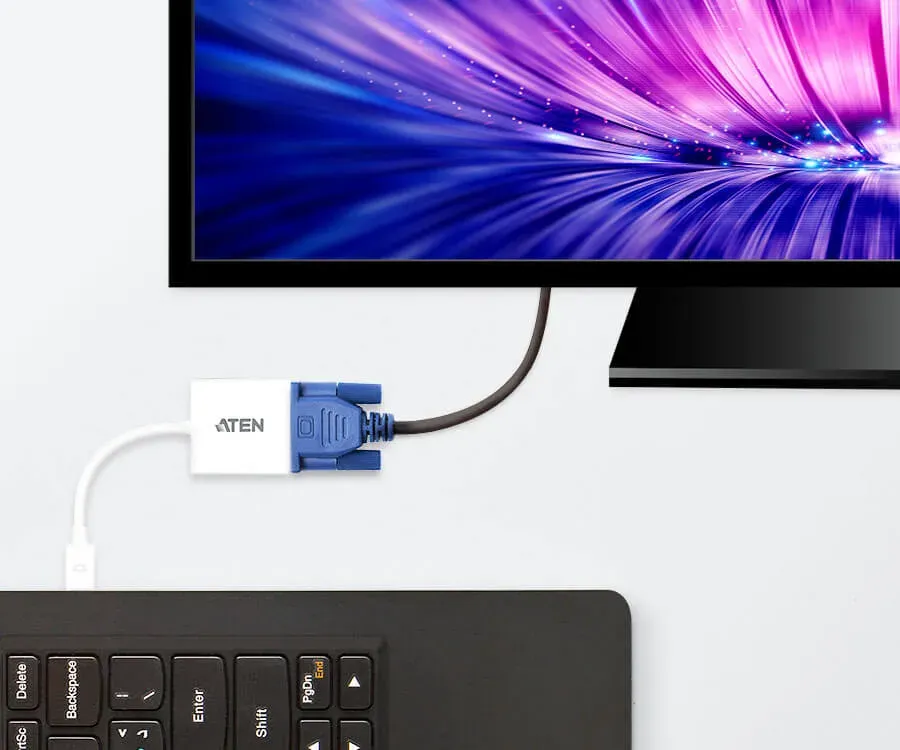 ATEN VC920-AT Mini DisplayPort(M) to VGA(F) Cable