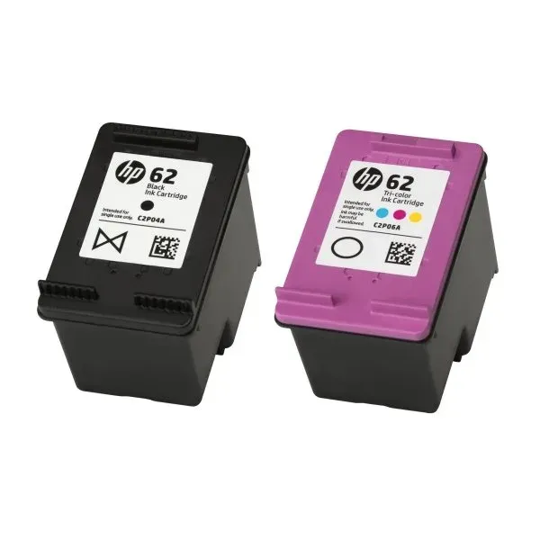 HP N9J71AE = sada originálních náplní náplň č.62 černá+barevná C2P04AE+C2P06AE (pro Envy 5540, 5640, 7640, OfficeJet5740)